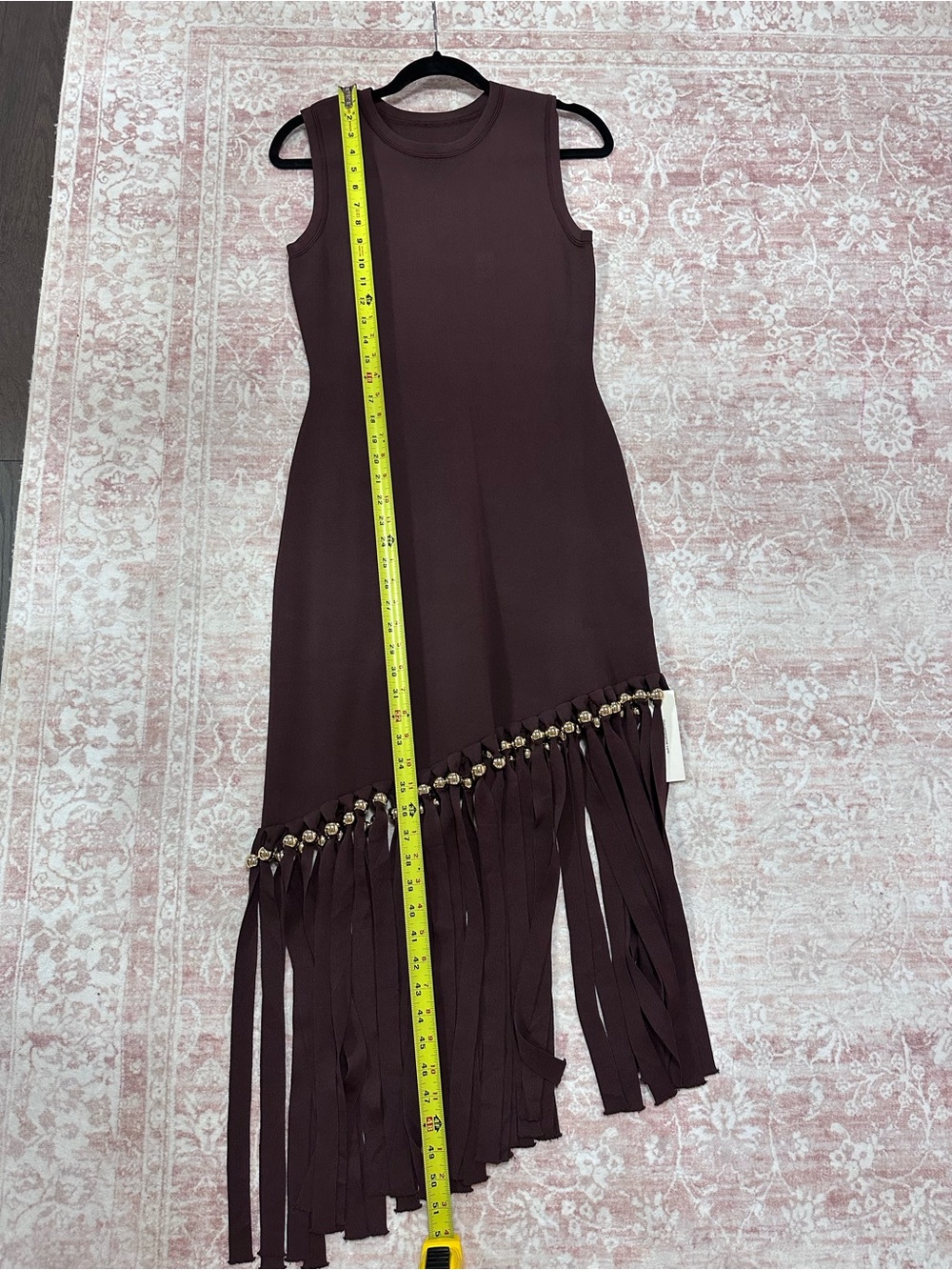 NWT 🤎 Commense Fringe Knit Dress - Picture 10 of 13
